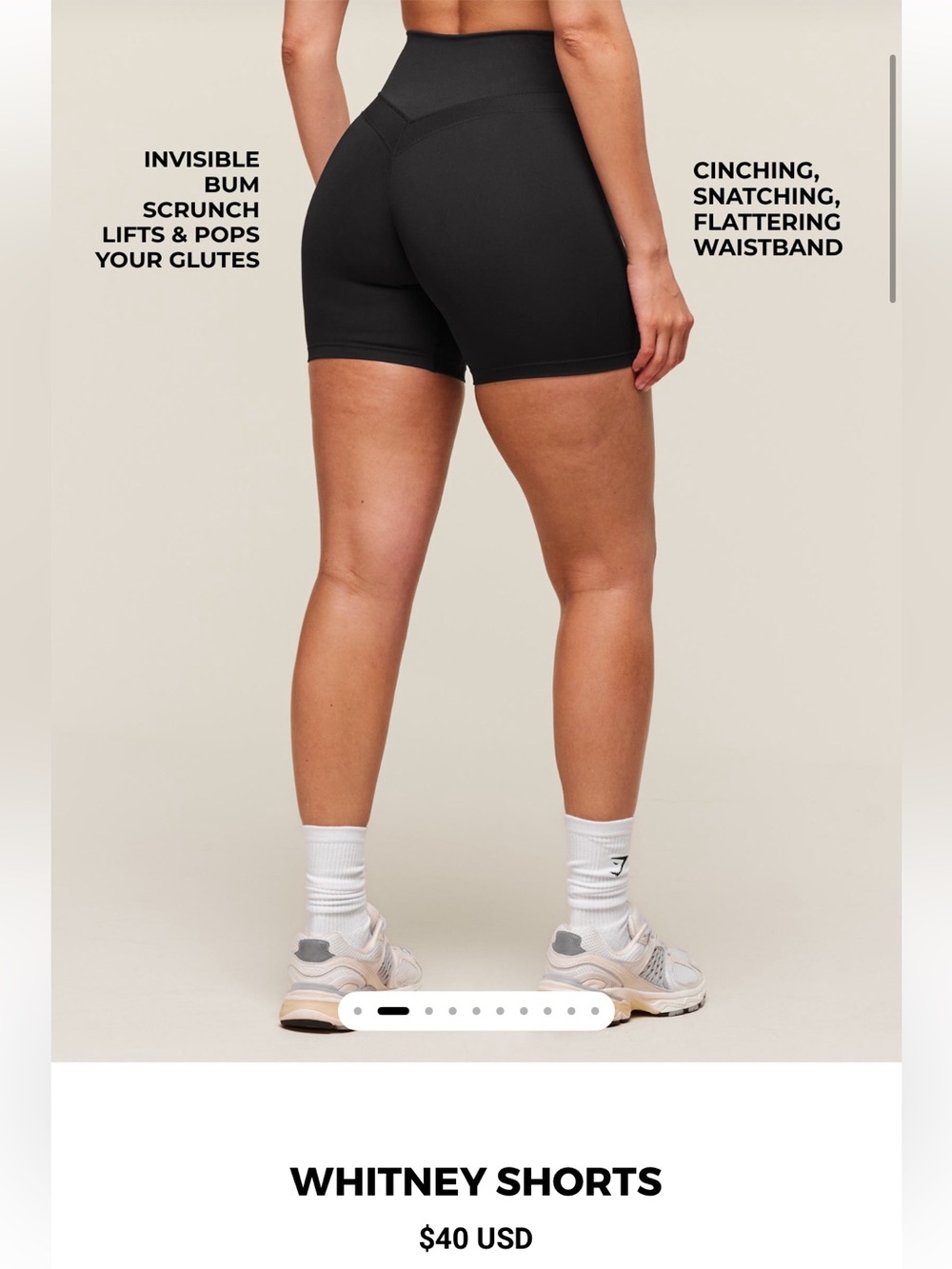 Gymshark Whitney Shorts - Black BRAND NEW